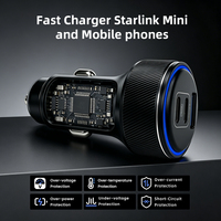 Câble de chargeur de voiture 12V/24V DC pour Starlink Mini, câble d'alimentation premium avec prise allume-cigare étanche