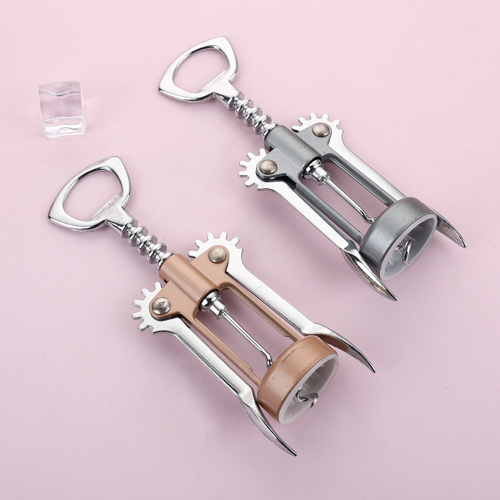 木製ハンドル コルクスクリュー ハケ付き 木柄コルクスクリュー 木製