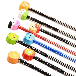 Lot <span class=keywords><strong>de</strong></span> 40 crayons HB à motifs <span class=keywords><strong>de</strong></span> dessins animés avec gomme – Papeterie créative et mignonne pour enfants, élèves du primaire et maternelle – Option cadeau en gros - Product Image 5