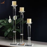 Porte-bougie en verre cristal K9 de luxe, design personnalisé pour centre de table de mariage, décoration de la maison pour la Saint-Valentin