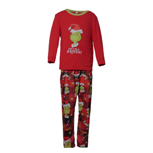 Conjuntos de Pijamas Térmicos de Malha com Estampa de Desenho Animado para Mulheres, Moda Coreana Personalizada para o Outono de 2023, Pijamas de Natal para a Família - Product Image 5