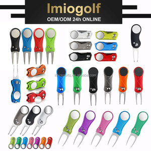 Fourche de golf durable en ABS avec marqueur de balle magnétique, bouton pop-up moderne, forme de wedge, kit d'accessoires pour la réparation du gazon et le putting green - Product Image 5