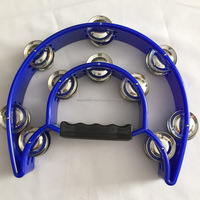 Wholesale Hot Sale Orff Percussion Instruments Multi-color Plastic Double Layer Tambourine for KTV Party