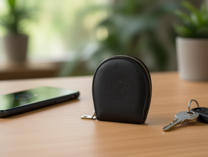 Portacarte ovale a fisarmonica da donna in pelle PU con chiusura a cerniera da 4 pollici per riporre carte di credito - Product Image 2