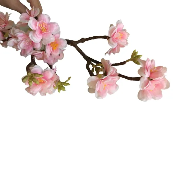 Ramos de flores artificiais do sakura de 40cm da china flor de cereja