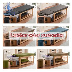 Cama de champú de Masaje Tailandés para spa, cabezal de enfermería, vaporizador y circulación de agua de madera maciza - Product Image 5