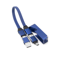 Câble de charge rapide 4-en-1 Premium 3A 60W pour iOS/imprimantes, option de logo personnalisé, compatible avec tous les appareils intelligents
