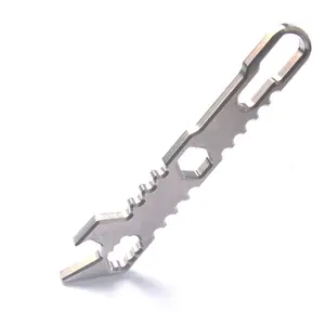 OCTAGON TITANIUM Keyring EDC Camping Hiking Outdoor Gear Gadget