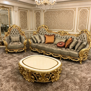 Muebles de Corte, Muebles Reales, Sofá de Sala de Estar, Sofá Clásico de Tela, Muebles de Sofá de Lujo, Sofá Antiguo - Product Image 1