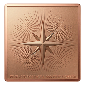 Lingotto da Collezione Angel Woman 5 oz in Rame Puro 999, Barra Quadrata con Dea Alata in Rilievo 3D, Vendita all'Ingrosso - Product Image 2