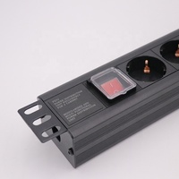 Unité de distribution d'alimentation (PDU) 8 ports Schuko Allemagne avec protection contre les surcharges pour armoire serveur