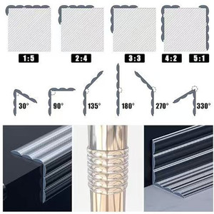 Clear Soft Self-Adhesive Wall <strong>Corner</strong> Guard, <strong>Protector</strong> For <strong>Furniture</strong>, Door &amp; Table <strong>Corners</strong>, Easy To Install - Product Image 4