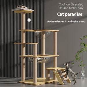 Árbol para Gatos Grande de Varios Niveles, Plataforma de Salto Extra Alta y Gruesa, Postes para Rascar, Escalera para Trepar, Cama para Gatos con Forma de Cápsula Espacial - Product Image 4
