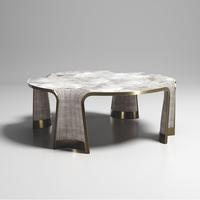 Table d'angle moderne de luxe léger, mobile et personnalisable, créative, pour salon, en métal et marbre, table basse