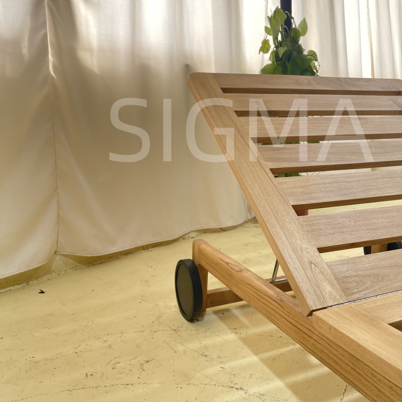 Outdoor Furniture Beach Sun Lounger wooden Modern sunbed Outdoor patio set Teak Wood Furniture lounge chaise