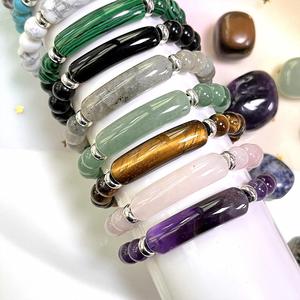 Natural Stone <b>Bracelet</b> Colorful Glass Beaded Anxiety Relief Trending Design for Wholesalers Volume Discount - Product Image 1