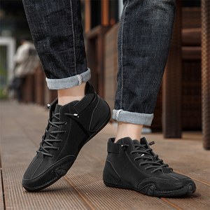 Zapatos Deportivos Personalizados con Logotipo, Botas de Cuero Estilo Coreano, Zapatillas de Caña Alta Antideslizantes, Talla Grande <span class=keywords><strong>47</strong></span>, Zapatos Casuales para Hombre - Product Image 5