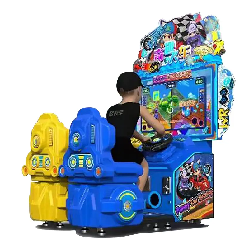 Riteng 32 Inch Lcd-Muntautomaat Auto Racen Arcade Simulator Machine Kind Rijden Arcade Race Auto Game Machine