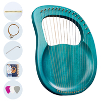 All Ages 16 String Mahogany Lyre Harp Compact Portable Gentle Tone Lyre Musical Gift Factory OEM ODM Customization Available