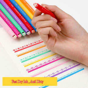 Jurnal Menggambar Scrapbook Art 8 Bentuk Yang Berbeda Highlignter Set Pola Lucu Berwarna Garis Lengkung Pena Spidol Ujung Ganda - Product Image 6