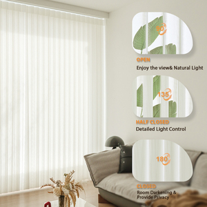 Persianas Translúcidas que Filtran la Luz, Persianas Verticales para Protección de la Privacidad, Decoración Moderna para el Hogar - Product Image 4