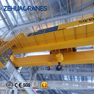 Pont roulant à double poutre <span class=keywords><strong>QD</strong></span> avec palan électrique 20 tonnes pour atelier et entrepôt - Product Image 5