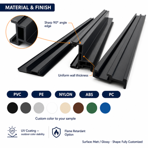 Profilé <span class=keywords><strong>d</strong></span>'extrusion en <span class=keywords><strong>PVC</strong></span> rigide en forme de L sur mesure, profilé <span class=keywords><strong>d</strong></span>'<span class=keywords><strong>angle</strong></span> en <span class=keywords><strong>PVC</strong></span>, profilé de coin en plastique - Product Image 4