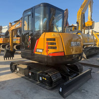 Excavatrice Sany SY60 d'occasion durable avec moteur Cummins, hydraulique Kawasaki, 6 tonnes, livraison rapide dans le monde entier