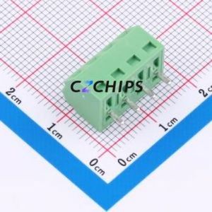 JL102-38104G01 Screw Terminal Block Through hole Component (THT),P=3.81mm Connector 1x4P 3.81mm Green Through Hole - Product Image 2
