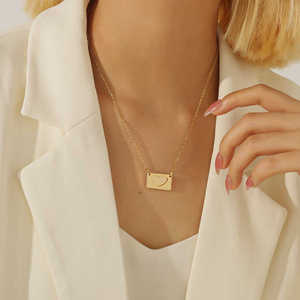 Nuovo stile personalizzato collana libro amanti collana medaglione in acciaio inox 18K oro personalizzato collana <span class=keywords><strong>cuore</strong></span> <span class=keywords><strong>amore</strong></span> per i regali - Product Image 4
