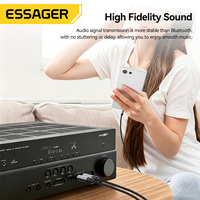 Câble audio tressé haute fidélité Essager ES-YP26 1,2 m 2 m 3 m 5 m, mâle-mâle, 3,5 mm vers double 6,5 mm, pour amplificateur de haut-parleur