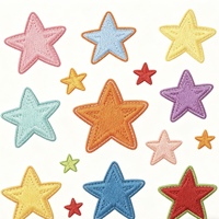 Patchs thermocollants en feutre non tissé brodé, motif petites étoiles, de haute qualité, pour filles et garçons, pour la réparation élégante et la personnalisation de vêtements mignons