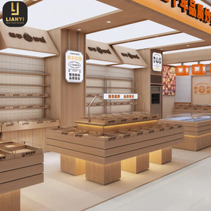 Bakery <b>Display</b> Showcase Supermarket Bakery Store Decoration <b>Wall</b> <b>Cabinet</b> Snack Cookie <b>Display</b> Shelves - Product Image 3