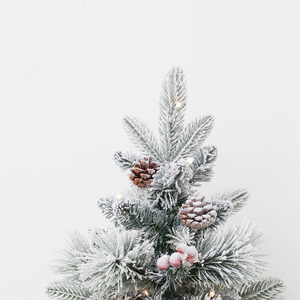 Longstar High Quality Mini Flocked <b>White</b> Artificial <b>Christmas</b> <b>Tree</b> Eco-friendly Mini <b>Christmas</b> Table Ornaments - Product Image 4