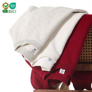 Vêtements vierges 420g Poids lourd 100% coton French Terry Broderie Logo personnalisé imprimé Streetwear unisexe surdimensionné Col rond pour homme - Product Image 1