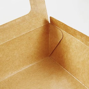 Boîte d'emballage en papier kraft imprimé, imperméable, résistant à la graisse, biodégradable, de qualité alimentaire, pour salades, fruits, légumes, à emporter - Product Image 4