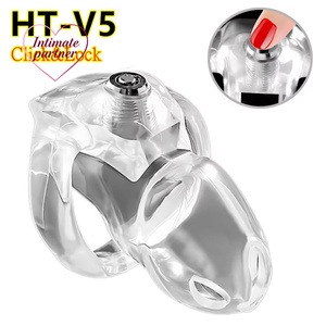 Dispositivo de <span class=keywords><strong>Castidad</strong></span> Masculino de Resina HT-V5 Click&Lock, Jaula para Pene Cobra, Anillo para Pene, Funda con Bloqueo, Jaula para Pene, Cinturón de Bondage, Juguete Sexual Fetiche para Hombres - Product Image 1