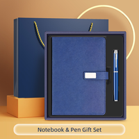 Coffret Cadeau Supérieur : Carnet et Stylo Rouge, Bleu, Noir avec Fermeture à Boucle Métallique Texturée, en Cuir Véritable Durable, Classique, Idéal pour la Maison et le Style