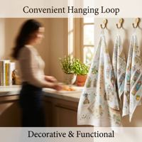 Essuie-tout en coton pur de qualité supérieure, imprimé réactif uni côté, ultra-absorbant, séchage rapide, design personnalisé pour cuisine, cadeau, maison