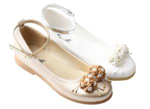 Sandales plates d'été en pu pour filles, chaussures plates laser à friction supérieure en tpr beige pu - Product Image 3