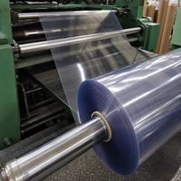 Rouleau de film PVC transparent haute clarté, flexible, résistant à la chaleur, de qualité alimentaire, pour emballage et protection