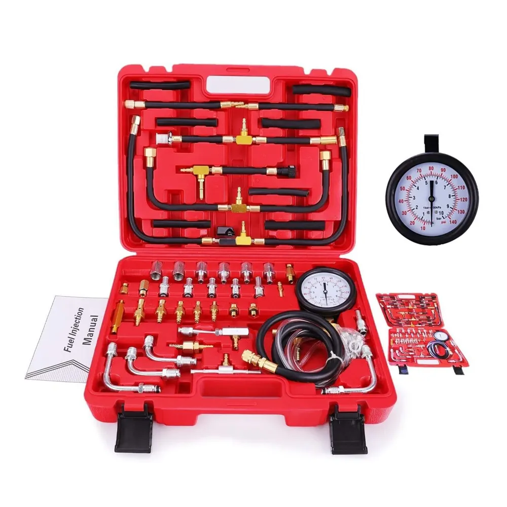 Deluxe Global pompa injeksi bahan bakar Manometer Kit indikator uji tekanan Set sistem TU-443