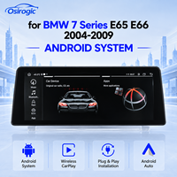Système Android 12,3 pouces avec CarPlay sans fil et Android Auto pour BMW Série 7 E65 E66 2004-2008, navigation GPS, écran tactile HD IPS