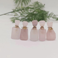 Yuelu Marque Poli Naturel Mixte Parfum Bouteilles D'huile Essentielle Agate Rose Quartz Cristal Folk Art Conception Personnalisé Cristal Artisanat