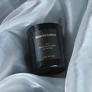<span class=keywords><strong>Achat</strong></span> en gros de bougies de massage noires en céramique de parfums de luxe avec boîte-cadeau et mèche de bougie sans plomb en coton sans fumée - Product Image 3