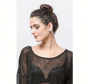 HIBRIDE, encantador, a la moda, con personalidad, antialérgico, lujo, circonita cúbica, alas angulares, pendientes de tuerca, joyería de fiesta a la moda para mujer, E-378 - Product Image 5