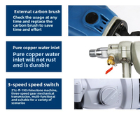 Perceuse à carottage diamantée électrique industrielle Dongcheng, alimentation en eau, vitesse variable, personnalisable OEM, diamètre de perçage maximal de 110 mm, 1550 W