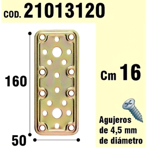 Supporto in legno per piastra bichromata 50x160 mm. - Product Image 1