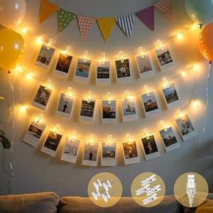 Guirnalda de <span class=keywords><strong>Luces</strong></span> LED, Marcos de Fotos con <span class=keywords><strong>Luces</strong></span> a Pilas, Logotipo Personalizado, Exhibición Iluminada <span class=keywords><strong>para</strong></span> Pared - Product Image 2