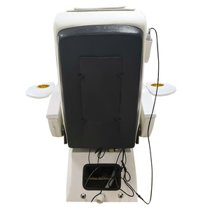 Fauteuil de pédicure électrique avec bassin en cristal, lumière LED, repose-pieds réglable, fauteuil de spa pour les pieds de salon - Product Image 2